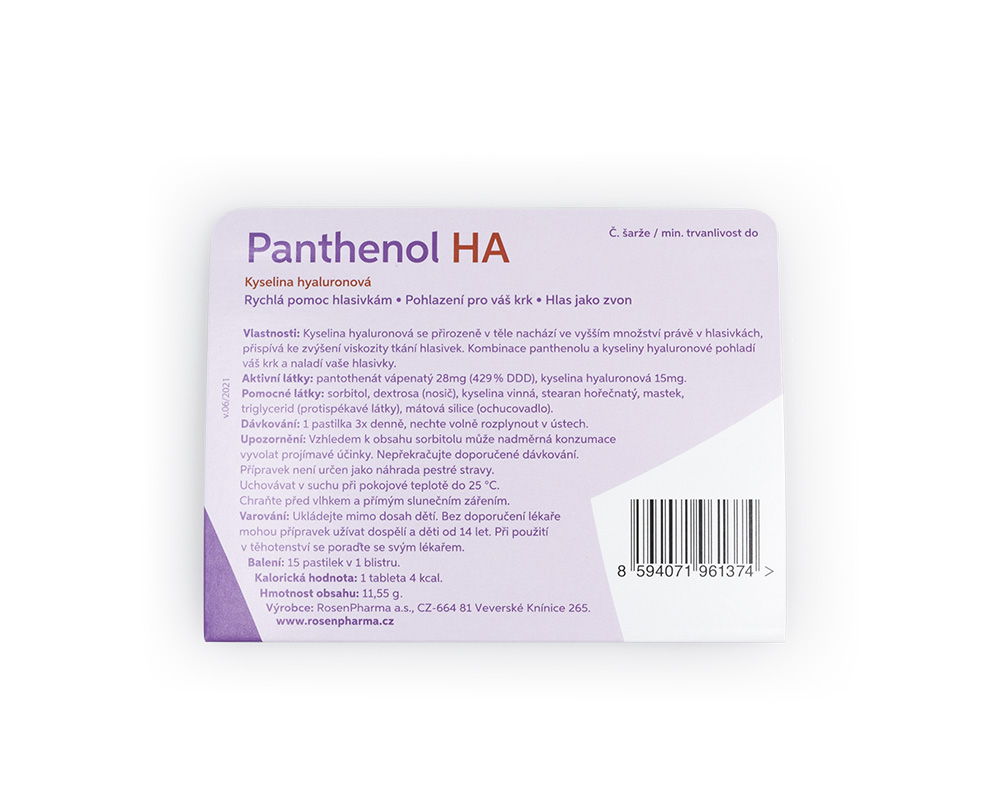 Panthenol HA pastilky