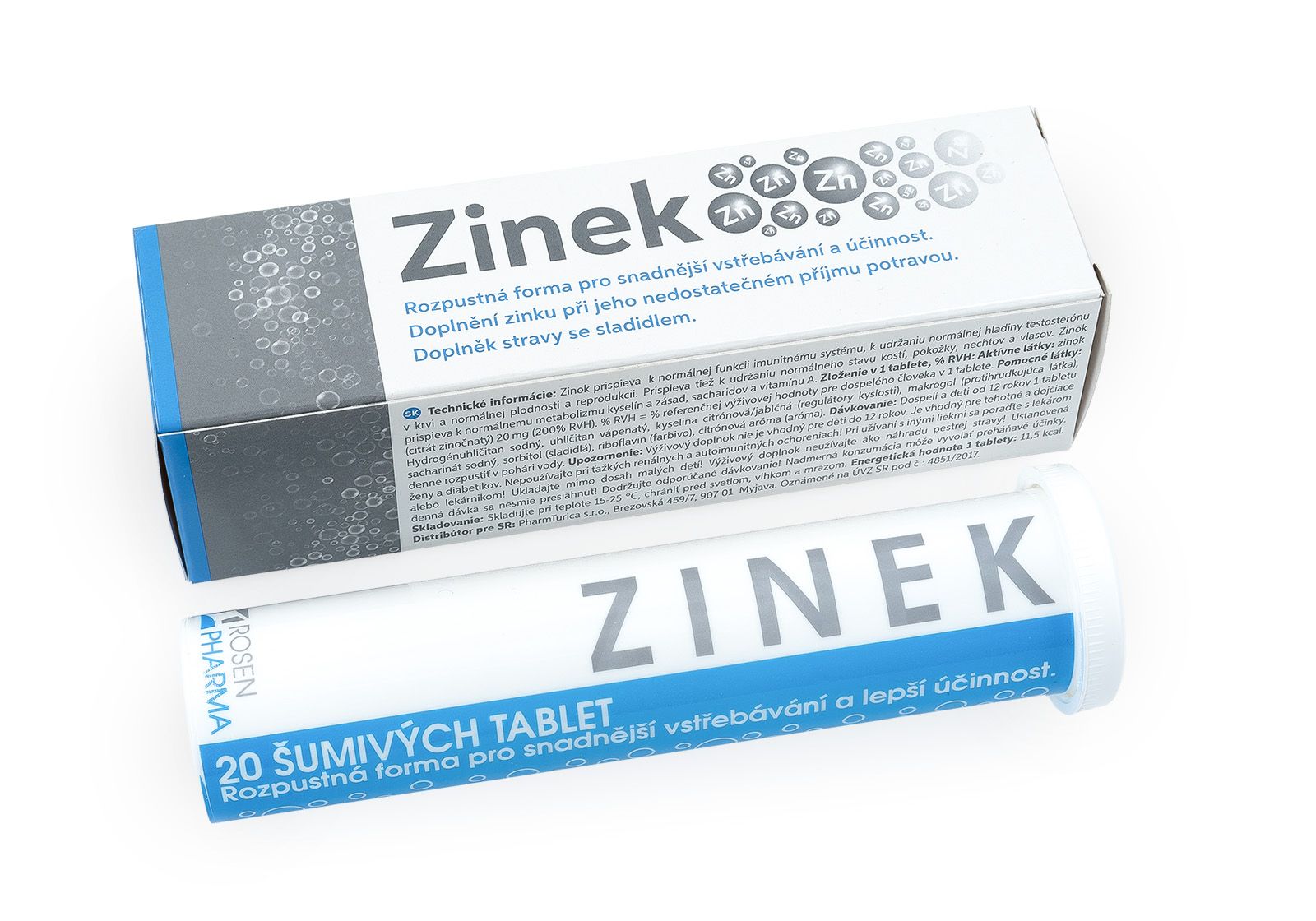Zinek - šumivé tablety